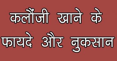 विस्तार में जाने कलौंजी खाने के फायदे और नुकसान आपकी सेहत के लिए ताकि आप रहें स्वस्थ, kalonji ke fayde aur nuksan in hindi for your health